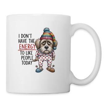 Design drôle de chien endormi - Mug blanc - blanc - Droite