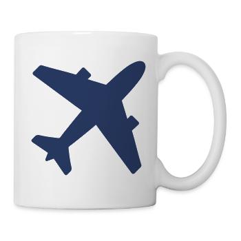 Icône solide d’avion Aviation Voyage Aircraf - Mug blanc - blanc - Droite