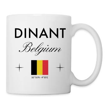 Dinant Belgien Koordinaten Reise Souvenir - Tasse - Weiß - Rechts