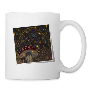 Foto mystischer Pilz Illustration - Tasse - Weiß - Rechts