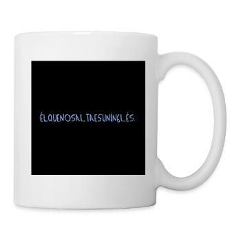 Blaues Handlettering auf Schwarz EL QUE NO SALTA  - Tasse - Weiß - Rechts