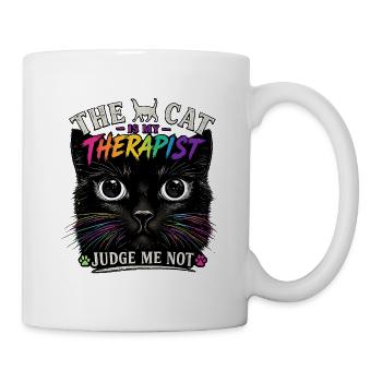 Thérapie par chats : Rêves colorés de pattes - Mug blanc - blanc - Droite