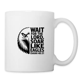 Soar Like Eagles Isaiah 40 Adler Bibelvers - Tasse - Weiß - Rechts