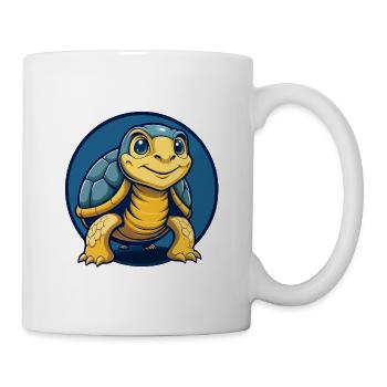 Mascotte de la Tortue Kawaii Logo clipart Logo - Mug blanc - blanc - Droite