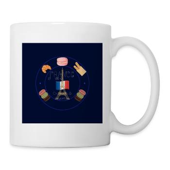 Paris Pastry & Eiffel Flag Badge - Mug - white - Right