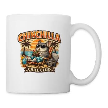 Chinchilla Chill Club | Funny Retro Shirt - Mug - white - Right