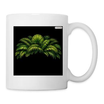 Palmenblätter Neonkontrast - Tasse - Weiß - Rechts