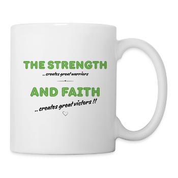 The Strength and Faith – Great Warriors and Victor - Mug - white - Right