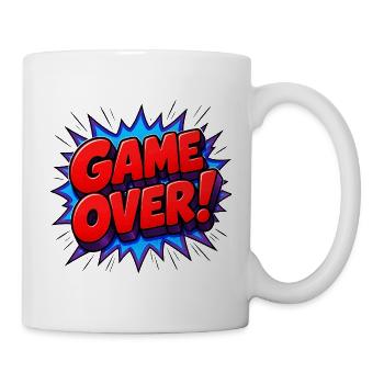 Comic Pop Art Game Over Statement  - Tasse - Weiß - Rechts