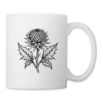 Distelblüte - Tasse - Weiß - Rechts
