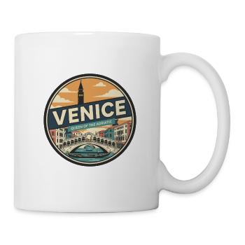 Retro Venice Rialto Bridge Gondelabzeichen - Tasse - Weiß - Rechts