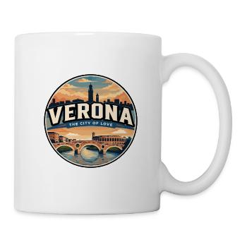 Retro Verona Roman Arena Reiseabzeichen - Tasse - Weiß - Rechts