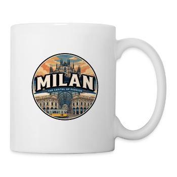 Badge de voyage rétro du Duomo de Milan - Mug blanc - blanc - Droite