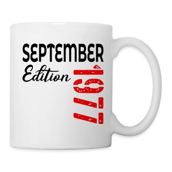 49. Geburtstag - September 1977 - Tasse - Weiß - Rechts