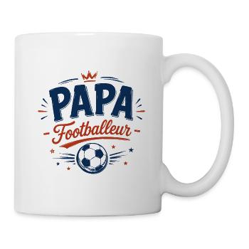 T-Shirt Papa Fußballer Geschenk Humor - Tasse - Weiß - Rechts