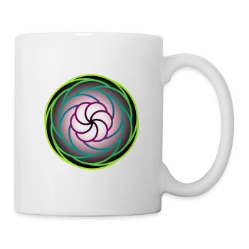 Tourbillon de néons dans une frénésie de couleurs - Mug blanc - blanc - Droite