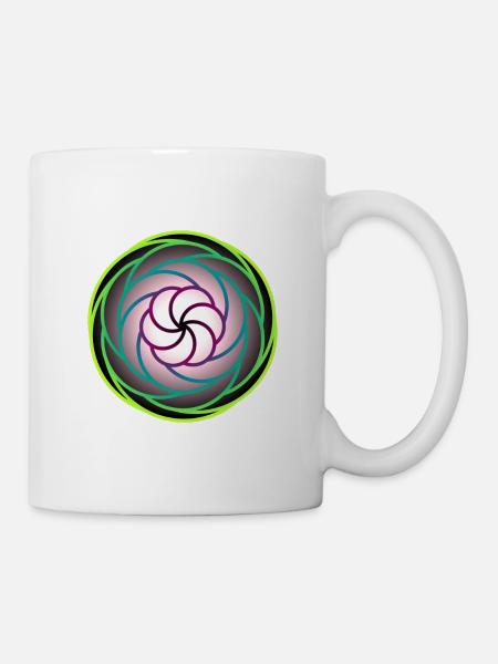 Tourbillon de néons dans une frénésie de couleurs - Mug blanc - blanc
