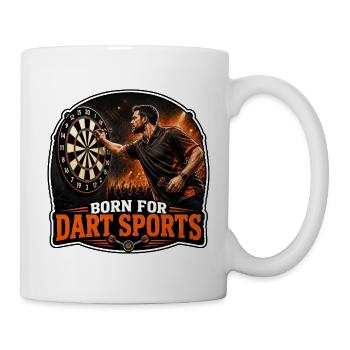 Né pour les fléchettes - Mug blanc - blanc - Droite