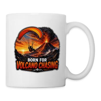 Chasse aux volcans en parapente - Mug blanc - blanc - Droite