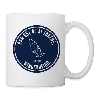 Badge des limites de jetons de planche à voile - Mug blanc - blanc - Droite