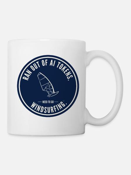 Windsurfing Token Limits Badge - Mug - white