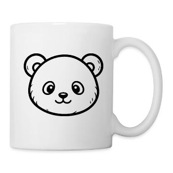 Croquis de panda mignon – Motif d’animal duveteux - Mug blanc - blanc - Droite
