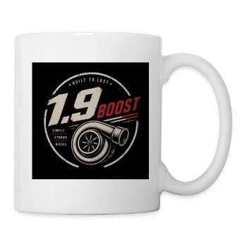 19 Boost Turbo Kraft - Tasse - Weiß - Rechts