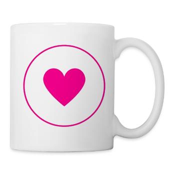 Cercle au Cœur Rose | Modern Love Design-8 - Mug blanc - blanc - Droite