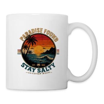 Stay Salty - Paradise Found Retro - Tasse - Weiß - Rechts