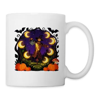 Mondbeschienene Halloween-Ernte - Tasse - Weiß - Rechts