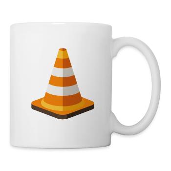 Verkehrskegel - Tasse - Weiß - Rechts