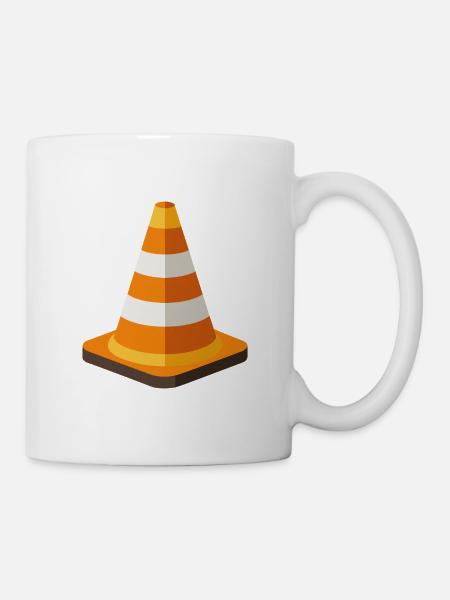 Verkehrskegel - Tasse - Weiß