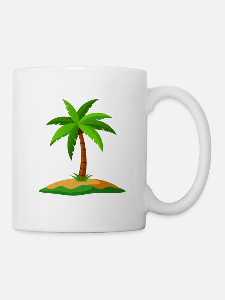 Tropische Insel - Tasse - Weiß