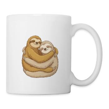 Süßes, faules Paar liebt Kuscheleinheiten - Tasse - Weiß - Rechts