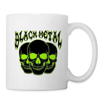 Neon-Schädel-Trio Black Metal  - Tasse - Weiß - Rechts