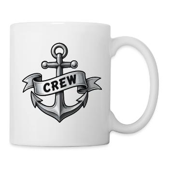 Emblème de l’équipage de l’ancre côtière - Mug blanc - blanc - Droite