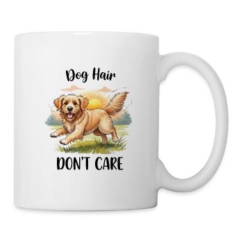 Golden Retriever Hundehaare kümmern sich nicht um Design - Tasse - Weiß - Rechts