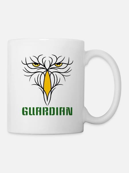 GUARDIAN - Stylisches Raubvogel - Design - Tasse - Weiß