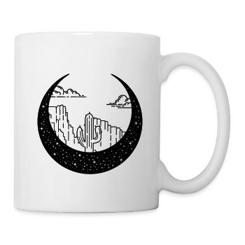 Canyon dans le croissant de lune - Mug blanc - blanc - Droite