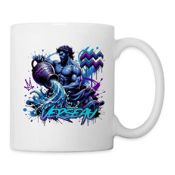 Wassermann – Astrologiegeschenk - Tasse - Weiß - Rechts