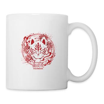 Kitsune Rot Maskenkunst Higanbana - Tasse - Weiß - Rechts