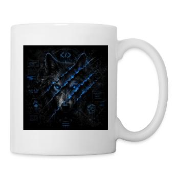GN Wolf schwarz blau  - Tasse - Weiß - Rechts