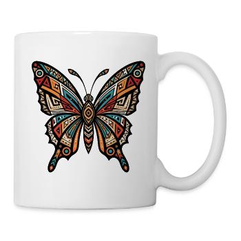 Geometric Tribal Butterfly - Mug - white - Right
