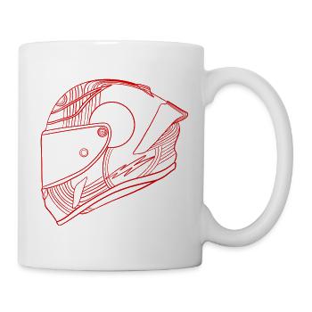 Helm - Tasse - Weiß - Rechts