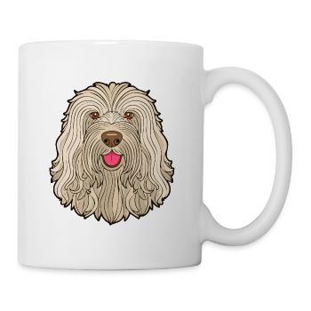 Komondor-Hund (Comic-Porträt) - Tasse - Weiß - Rechts
