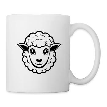 Süßes Schafsgesicht - Tasse - Weiß - Rechts