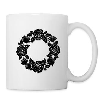 Rosenkranz - Tasse - Weiß - Rechts