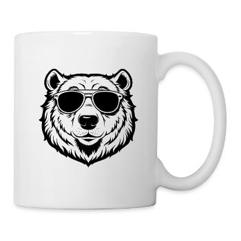 Cooler Eisbär mit Sonnenbrille - Tasse - Weiß - Rechts