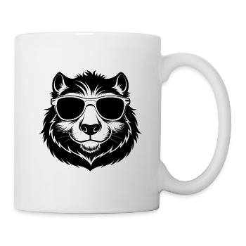Kapybara mit Sonnenbrille - Tasse - Weiß - Rechts