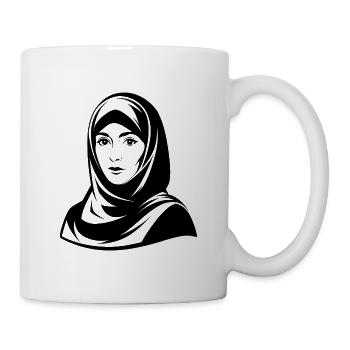 Hijab-Frau - Tasse - Weiß - Rechts